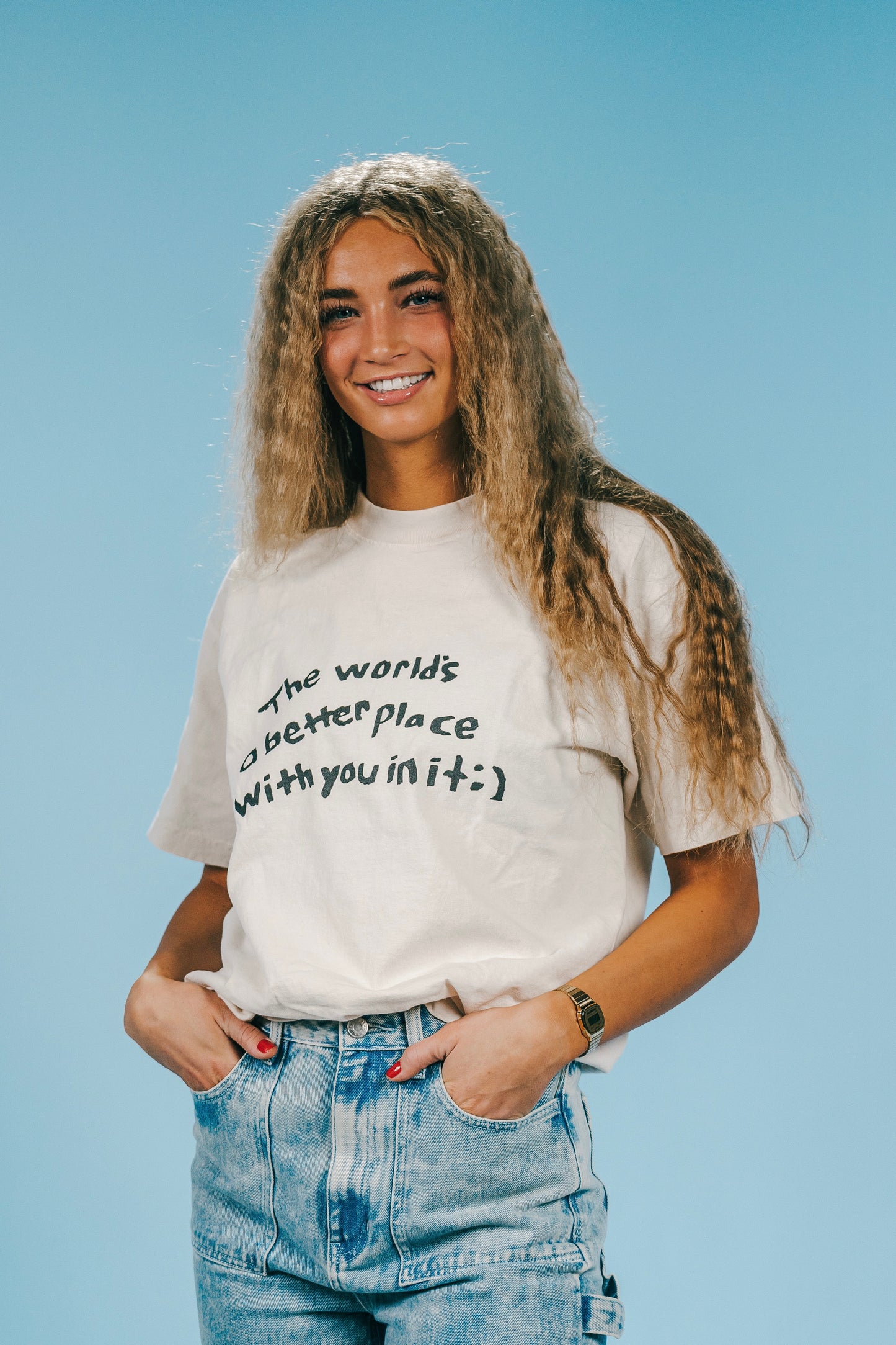 The Worlds Better With You Tee